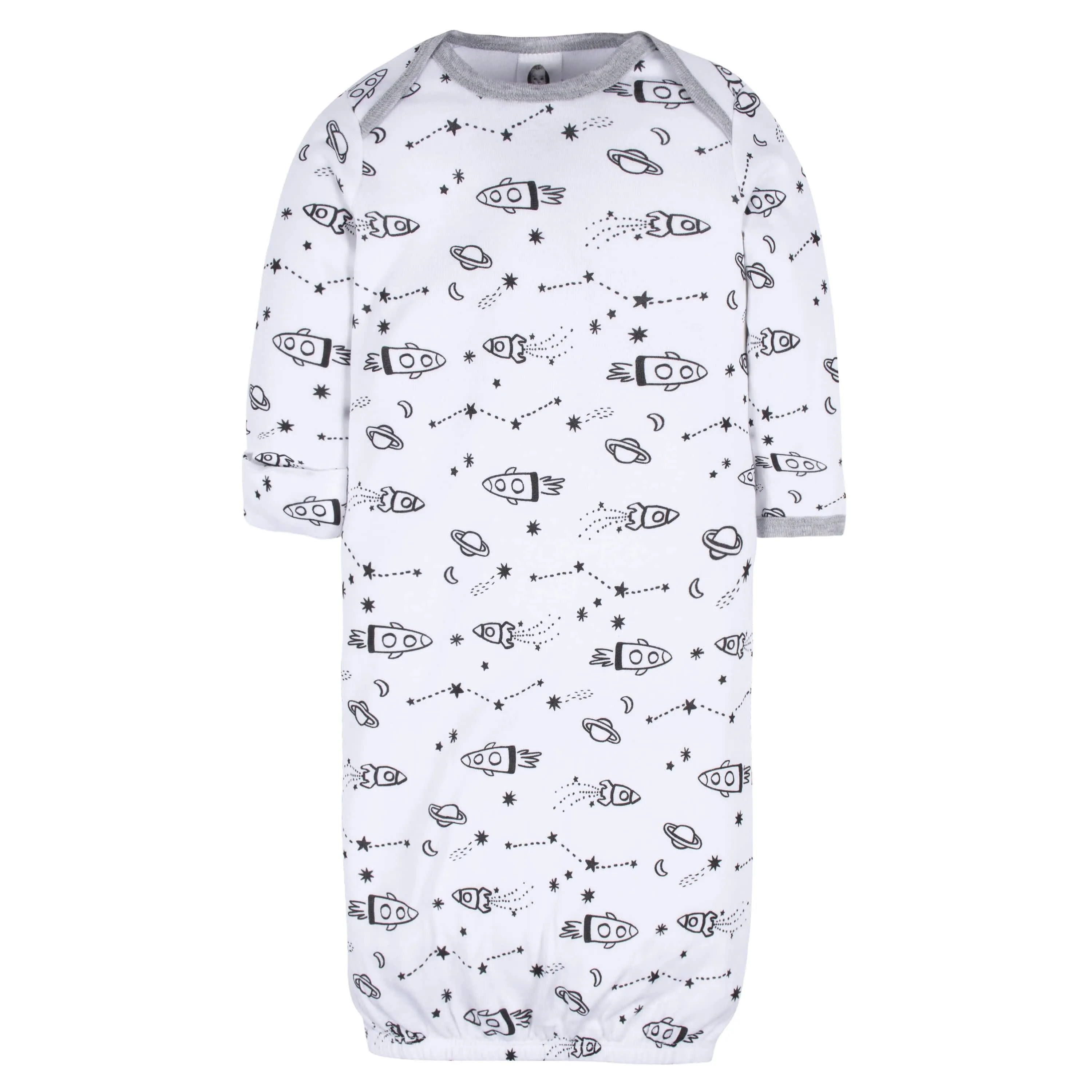 4-Pack Baby Boys Space Explorer Gowns