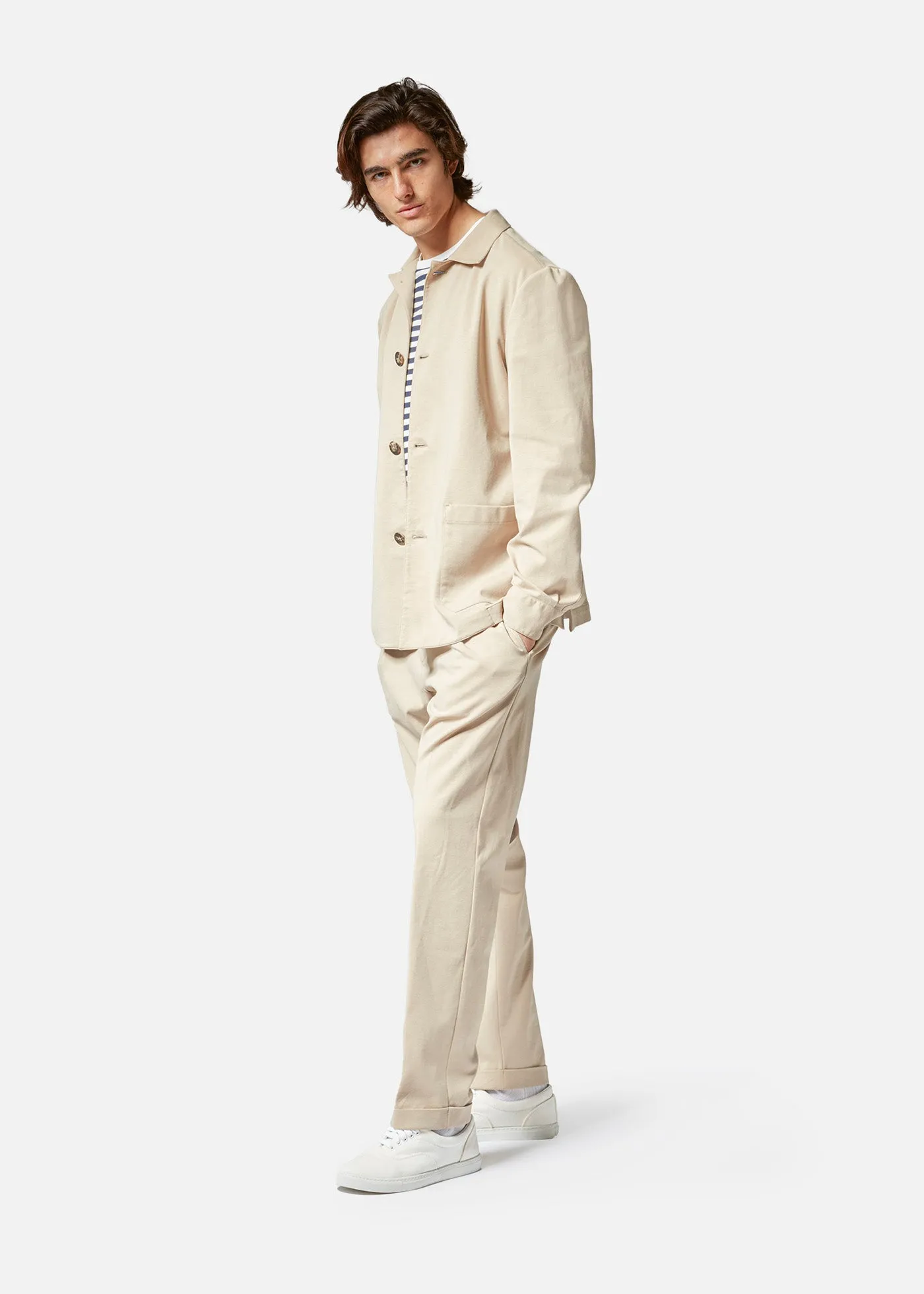 AANTIOCO COTTON CHINO TROUSERS