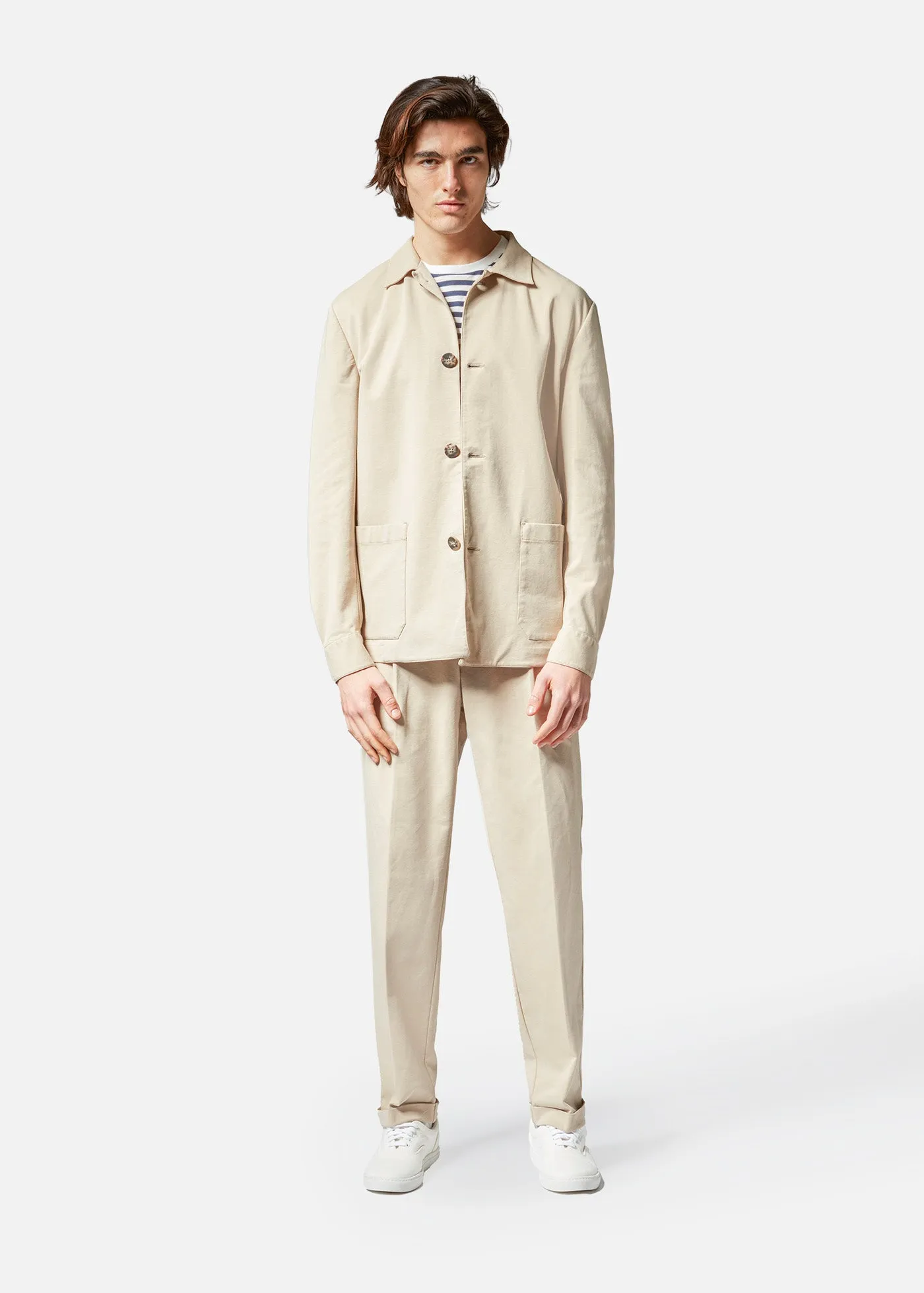 AANTIOCO COTTON CHINO TROUSERS