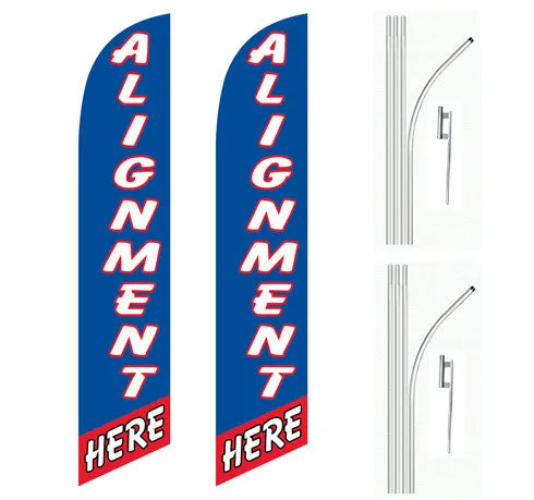 Alignment Here Swooper Feather Banner Flag Sign