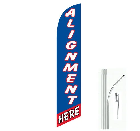 Alignment Here Swooper Feather Banner Flag Sign