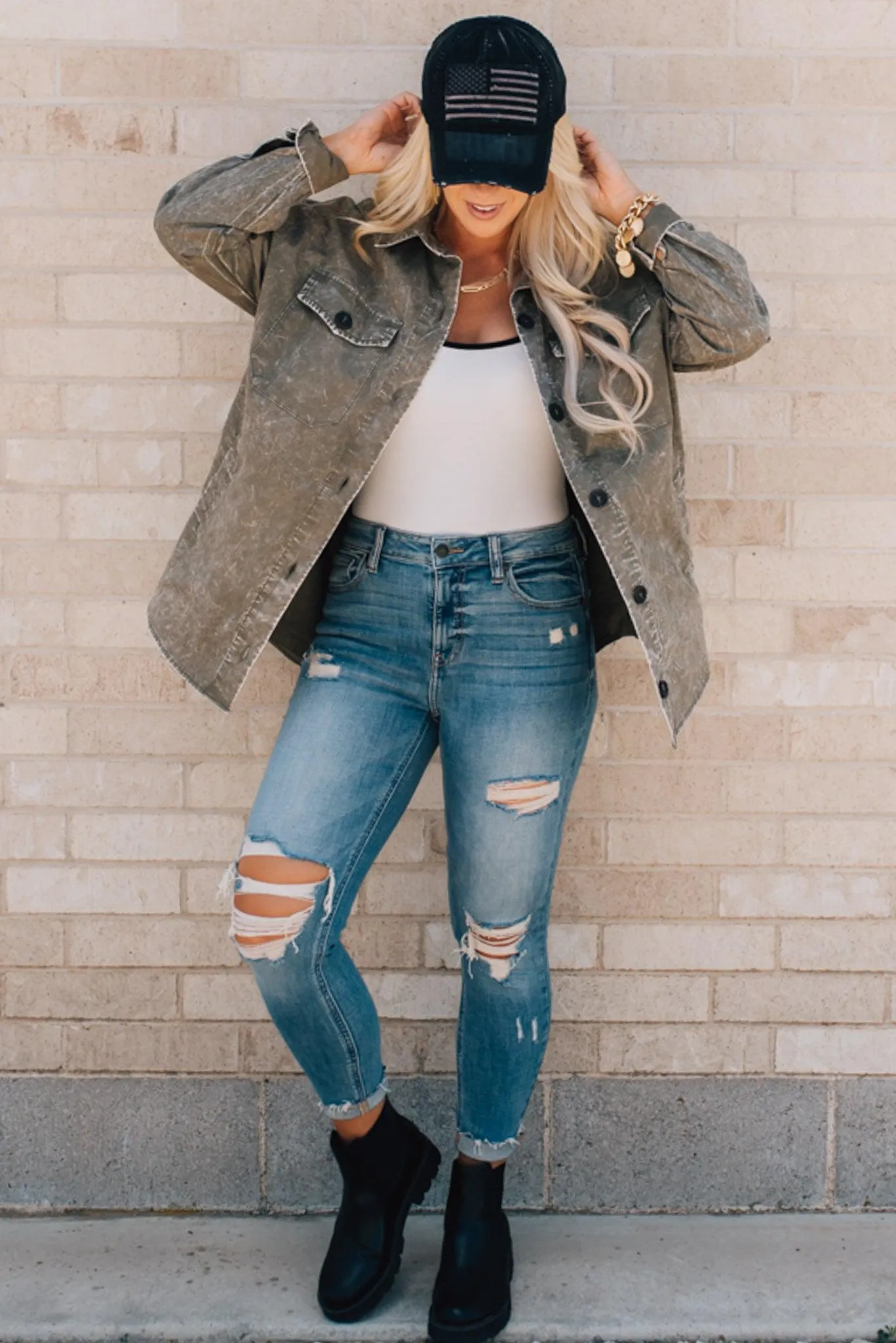 Annalise Distressed Skinny Jeans