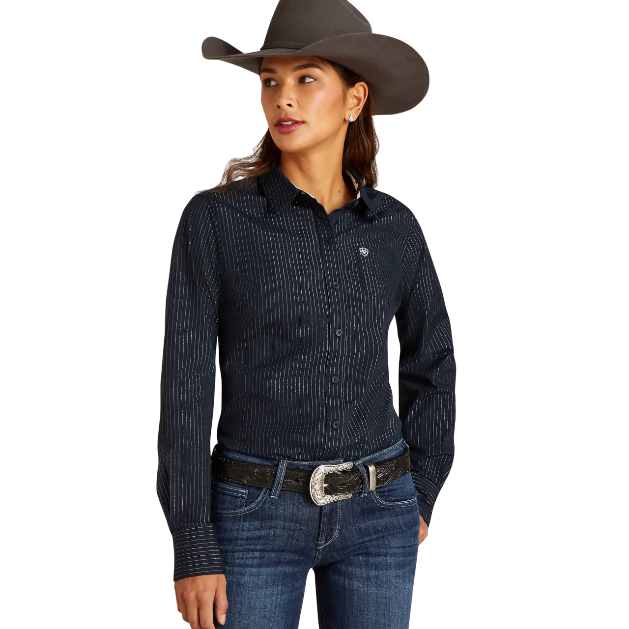Ariat Women's Kirby Salute/silver Lurex Stretch Shirt