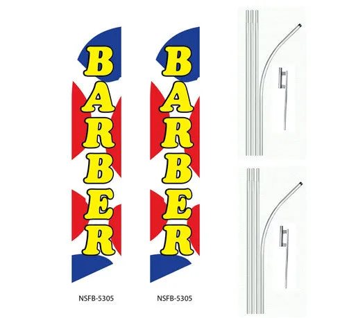 Barber Swooper Feather Banner Flag Sign