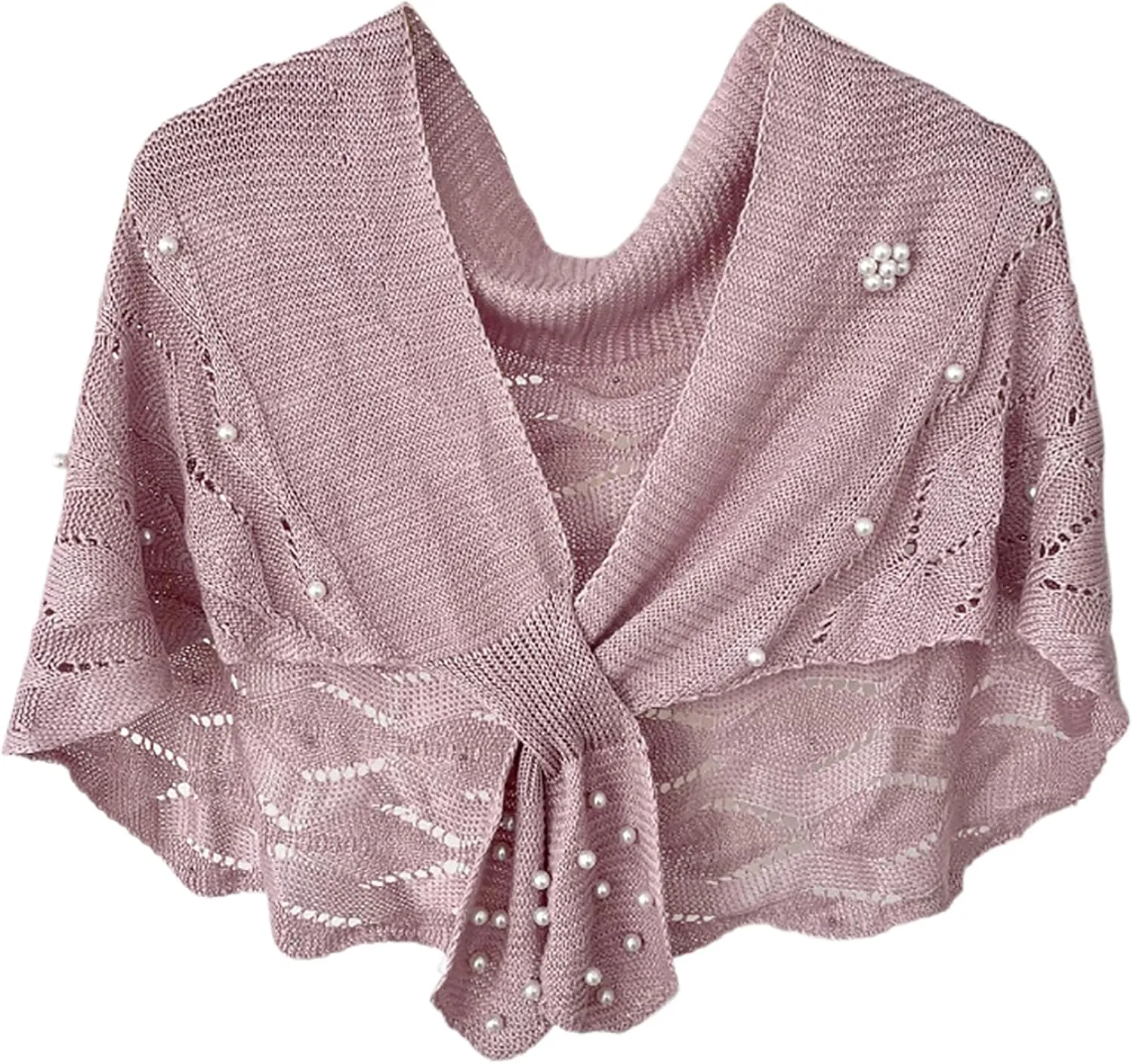 Beaded Shawl Knitted Poncho Wrap Pashmina Shawls Shrug Casual Scarf Cape for Women Fashion