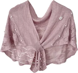 Beaded Shawl Knitted Poncho Wrap Pashmina Shawls Shrug Casual Scarf Cape for Women Fashion