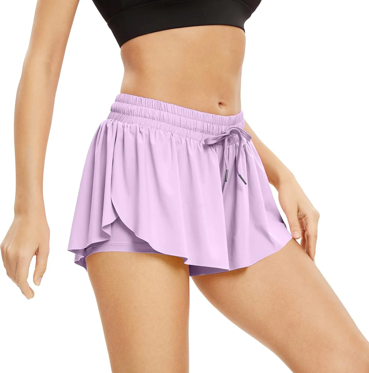 Blaosn Flowy Athletic Shorts for Women Gym Yoga Workout Running Short Pants Tennis Skort Skirt Cute Clothes Casual Summer