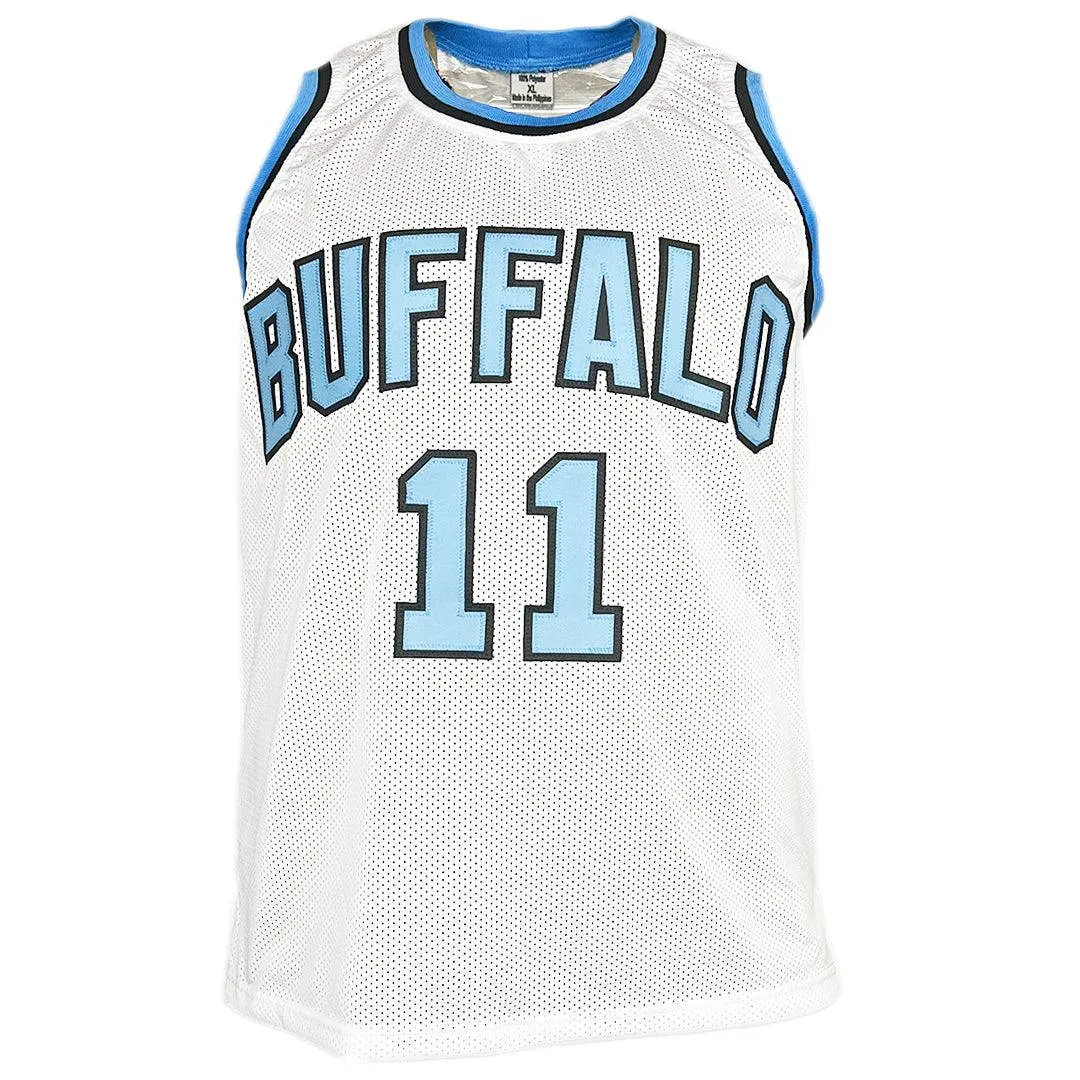 Bob McAdoo Signed HOF 2000 Inscription Buffalo White Basketball Jersey (Beckett)