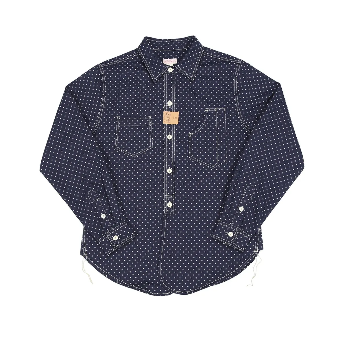 Casual 10oz Wabash Work Shirt - Indigo Vintage Style Men's Shirt