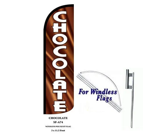 Chocolate Windless Swooper Feather Flags