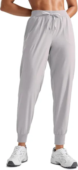CRZ YOGA Women's Lightweight Workout Joggers 27.5" - Travel Casual Outdoor Running Athletic Track Hiking Pants with Pockets