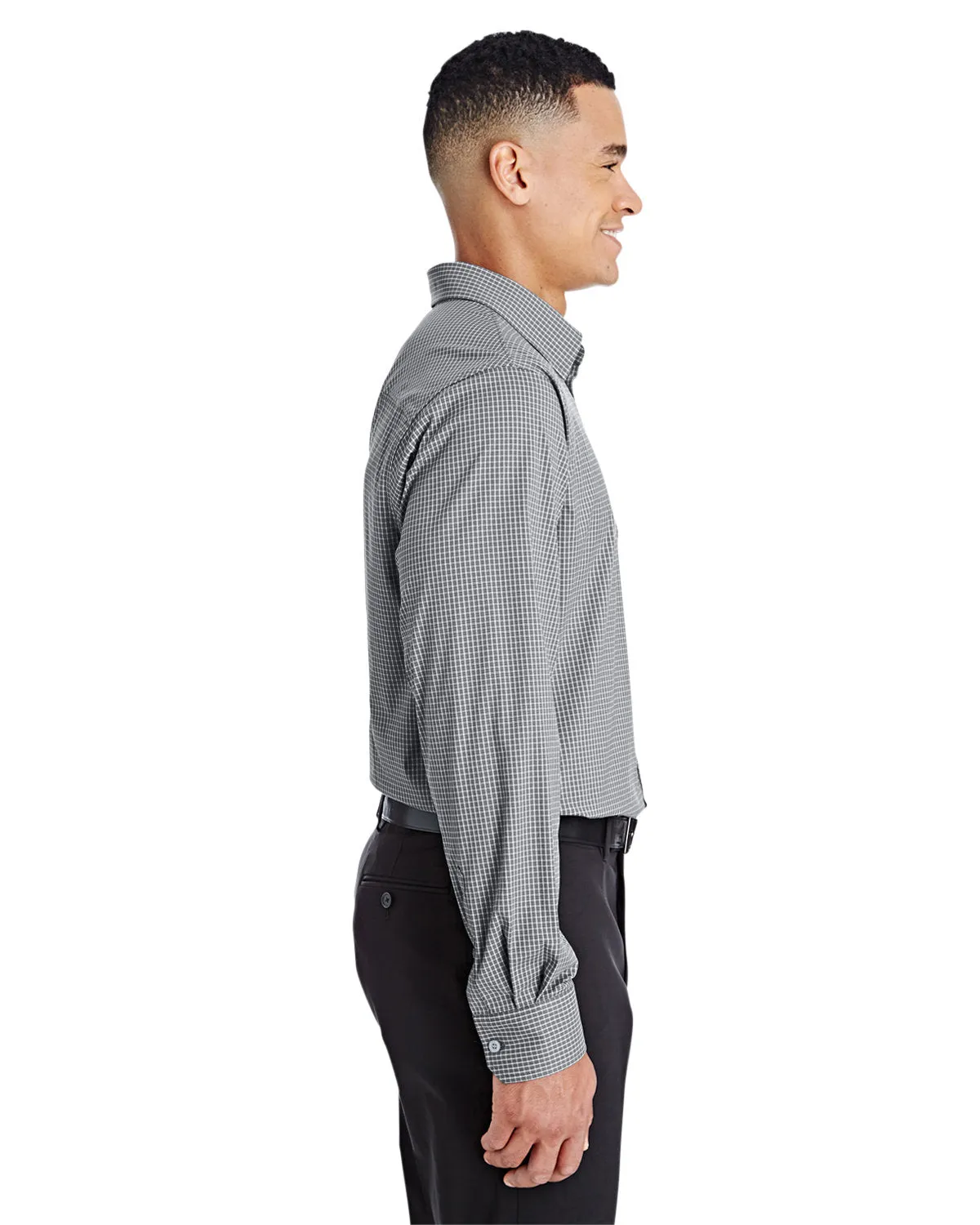 Devon & Jones CrownLux Performance™ Men's Tonal Mini Check Shirt