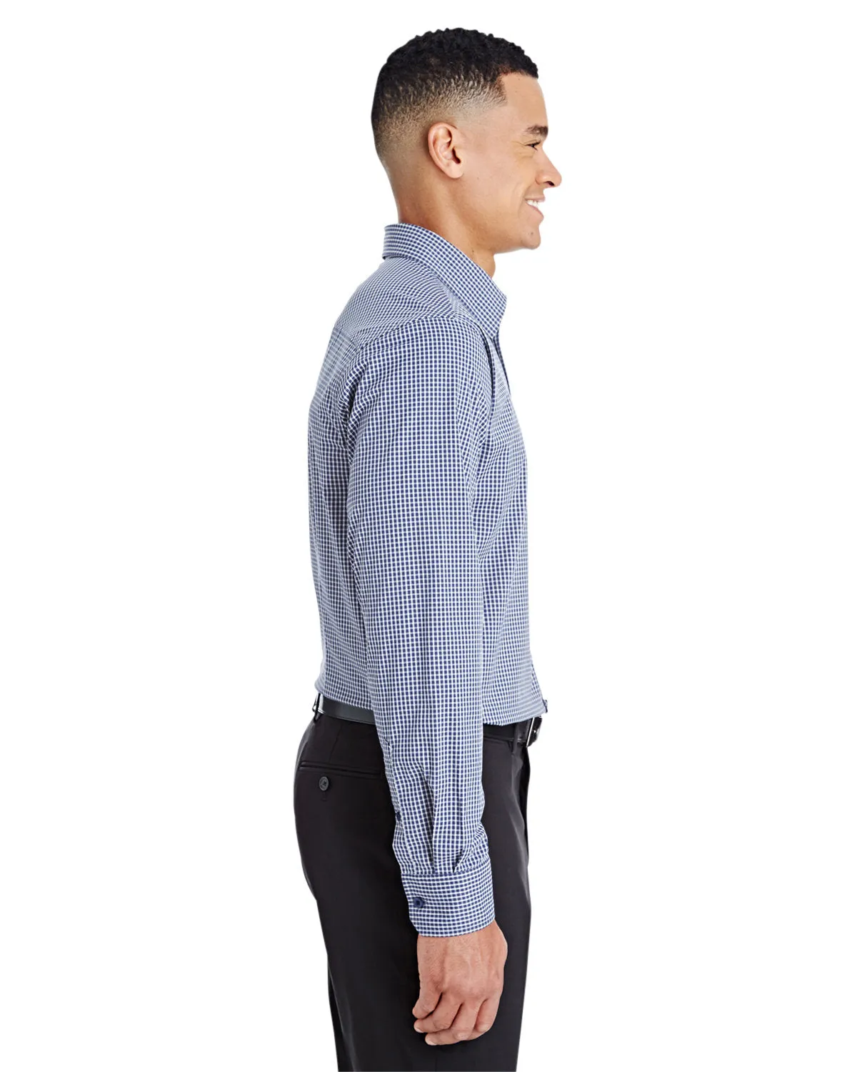 Devon & Jones CrownLux Performance™ Men's Tonal Mini Check Shirt