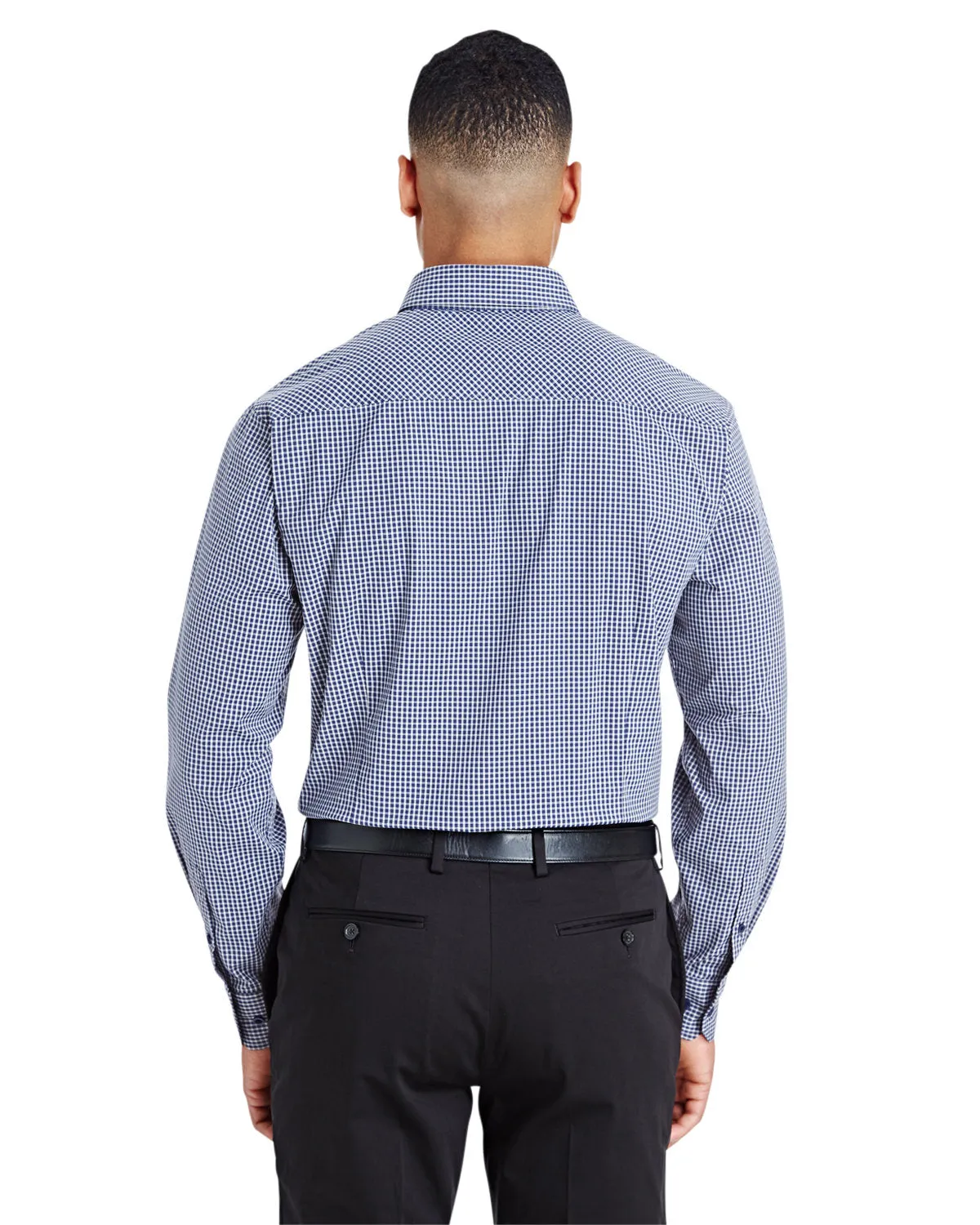 Devon & Jones CrownLux Performance™ Men's Tonal Mini Check Shirt
