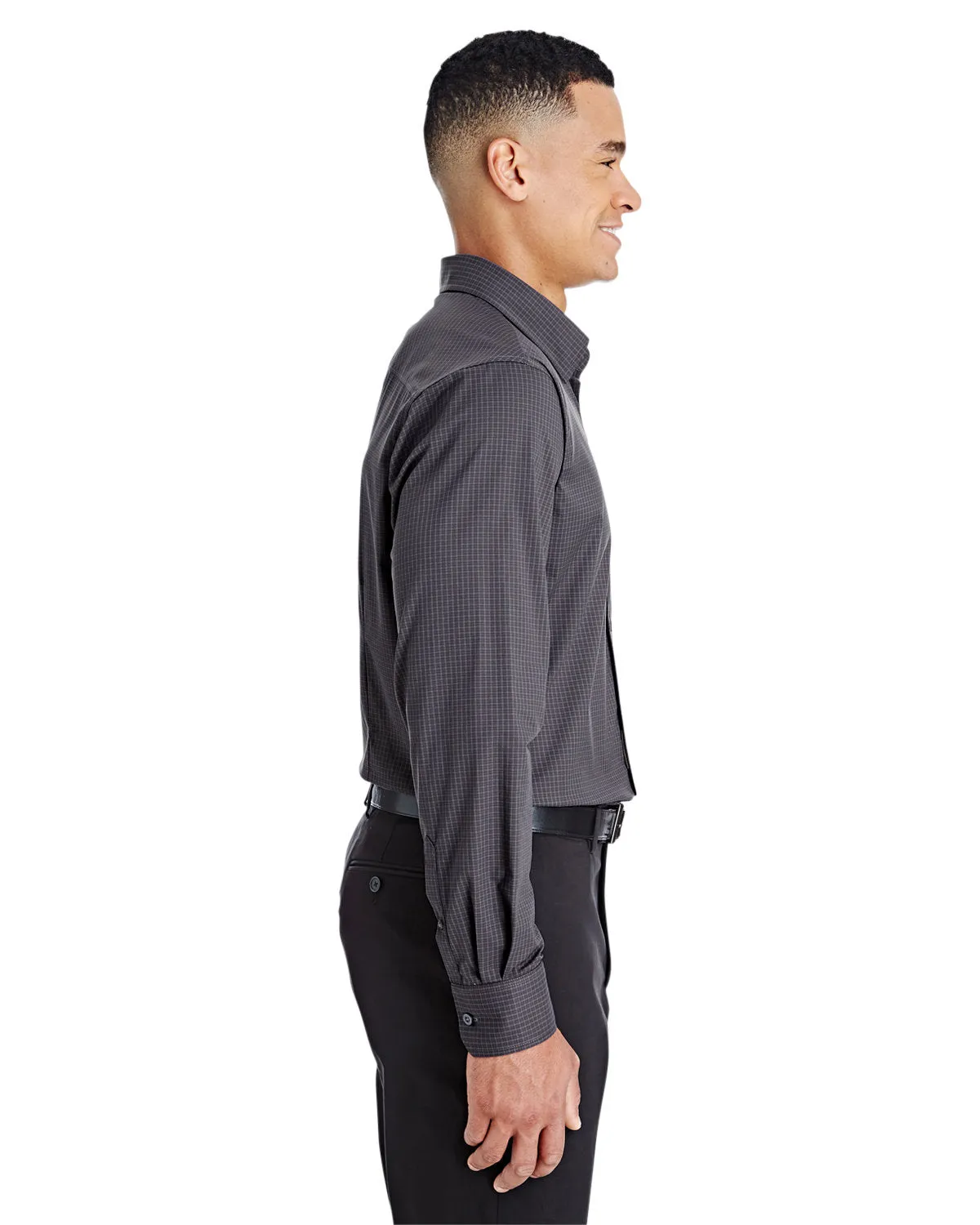 Devon & Jones CrownLux Performance™ Men's Tonal Mini Check Shirt