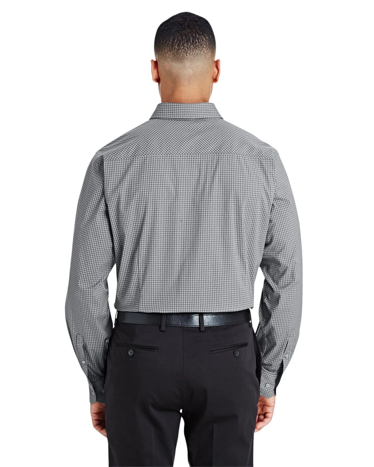 Devon & Jones CrownLux Performance™ Men's Tonal Mini Check Shirt