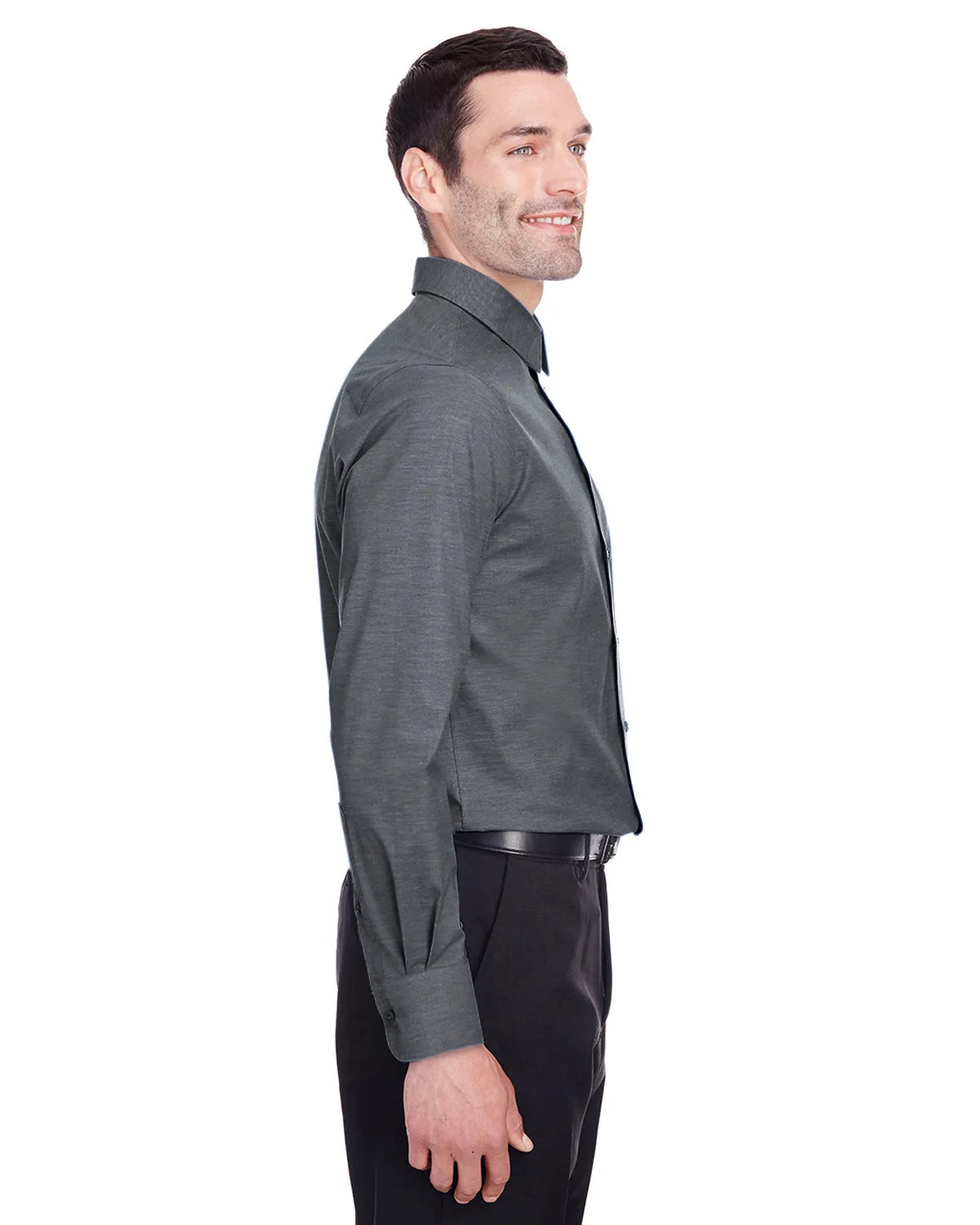 Devon & Jones Men's Crown Collection™ Stretch Pinpoint Chambray Shirt