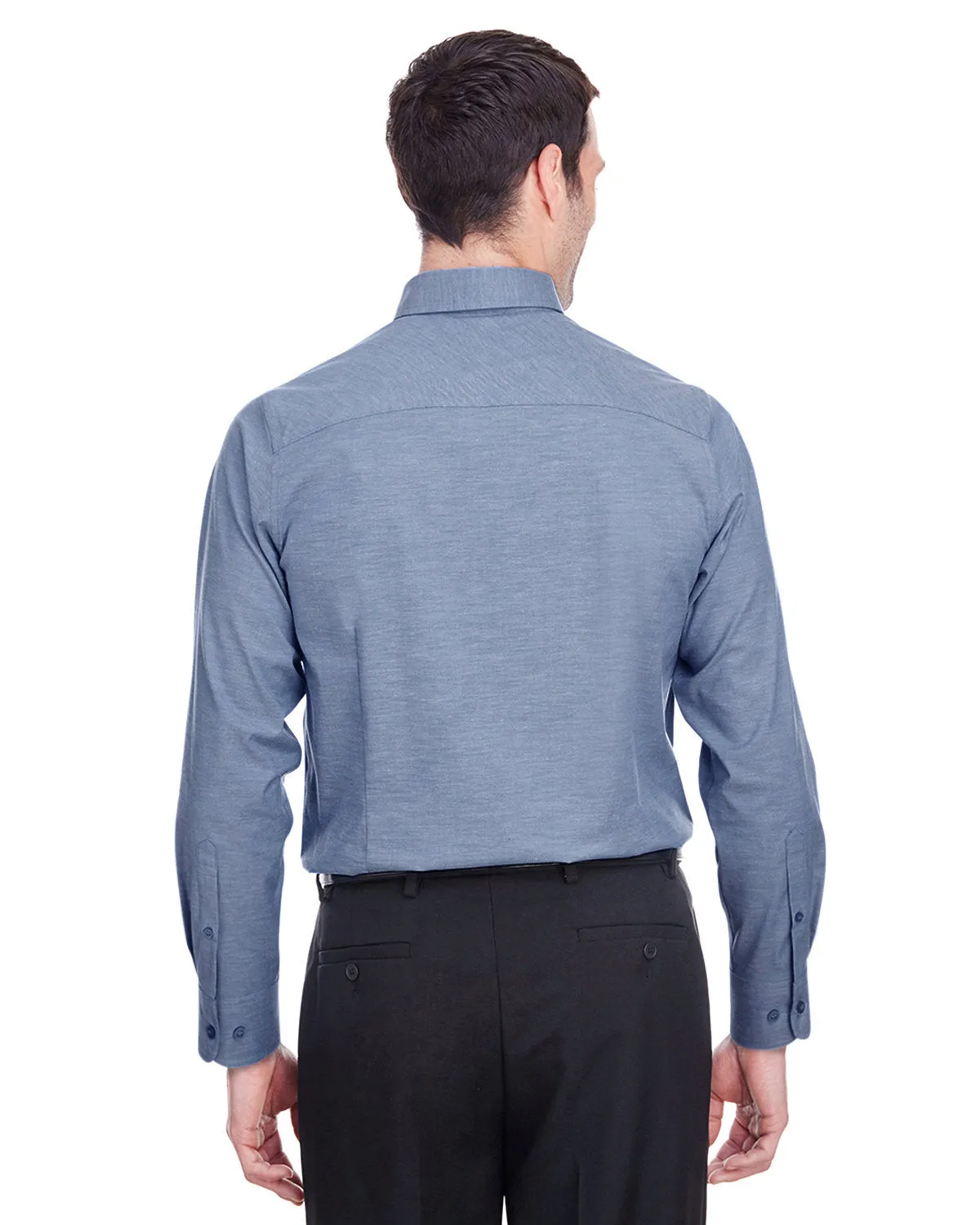 Devon & Jones Men's Crown Collection™ Stretch Pinpoint Chambray Shirt