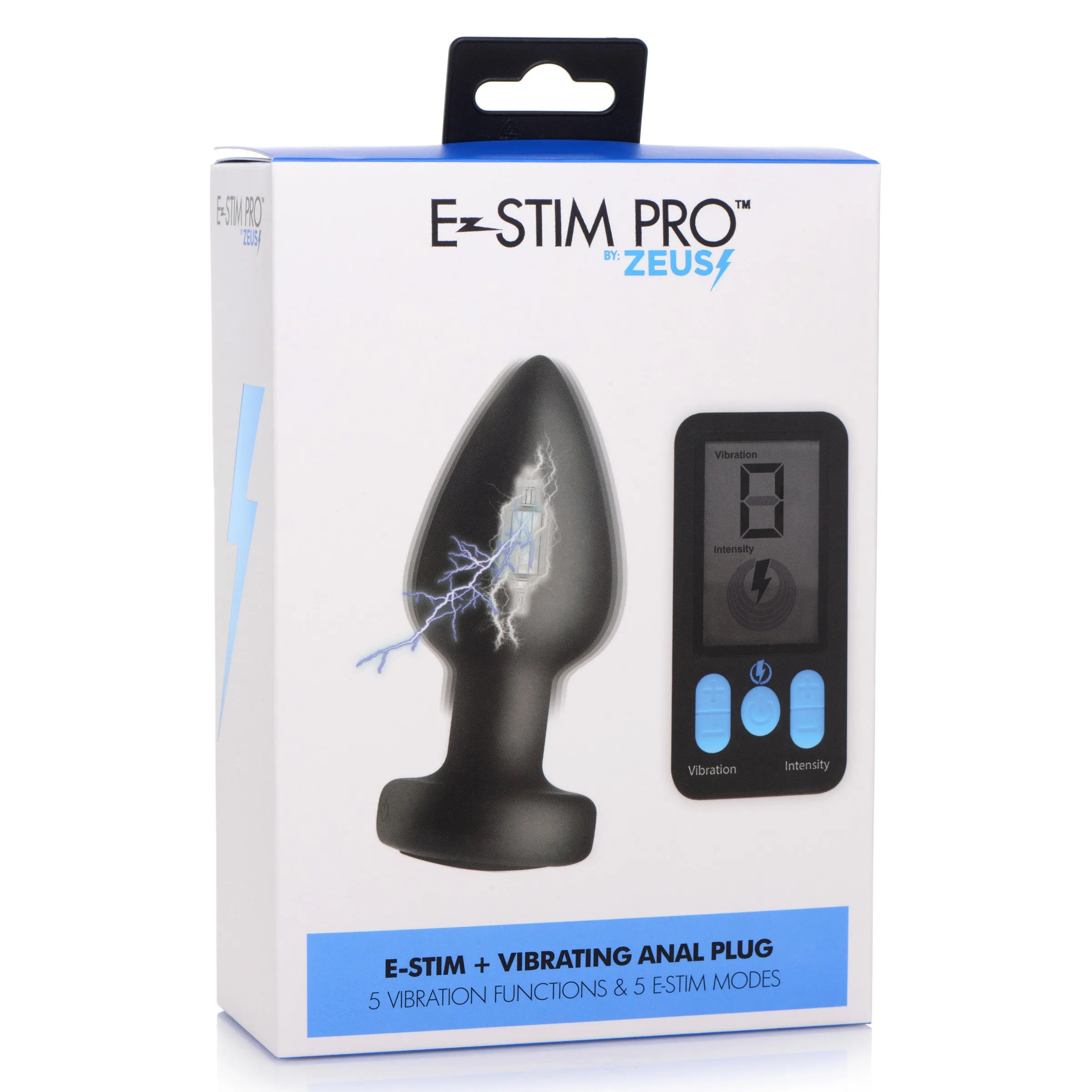 E-Stim Pro Silicone Vibrating Anal Plug w- Remote