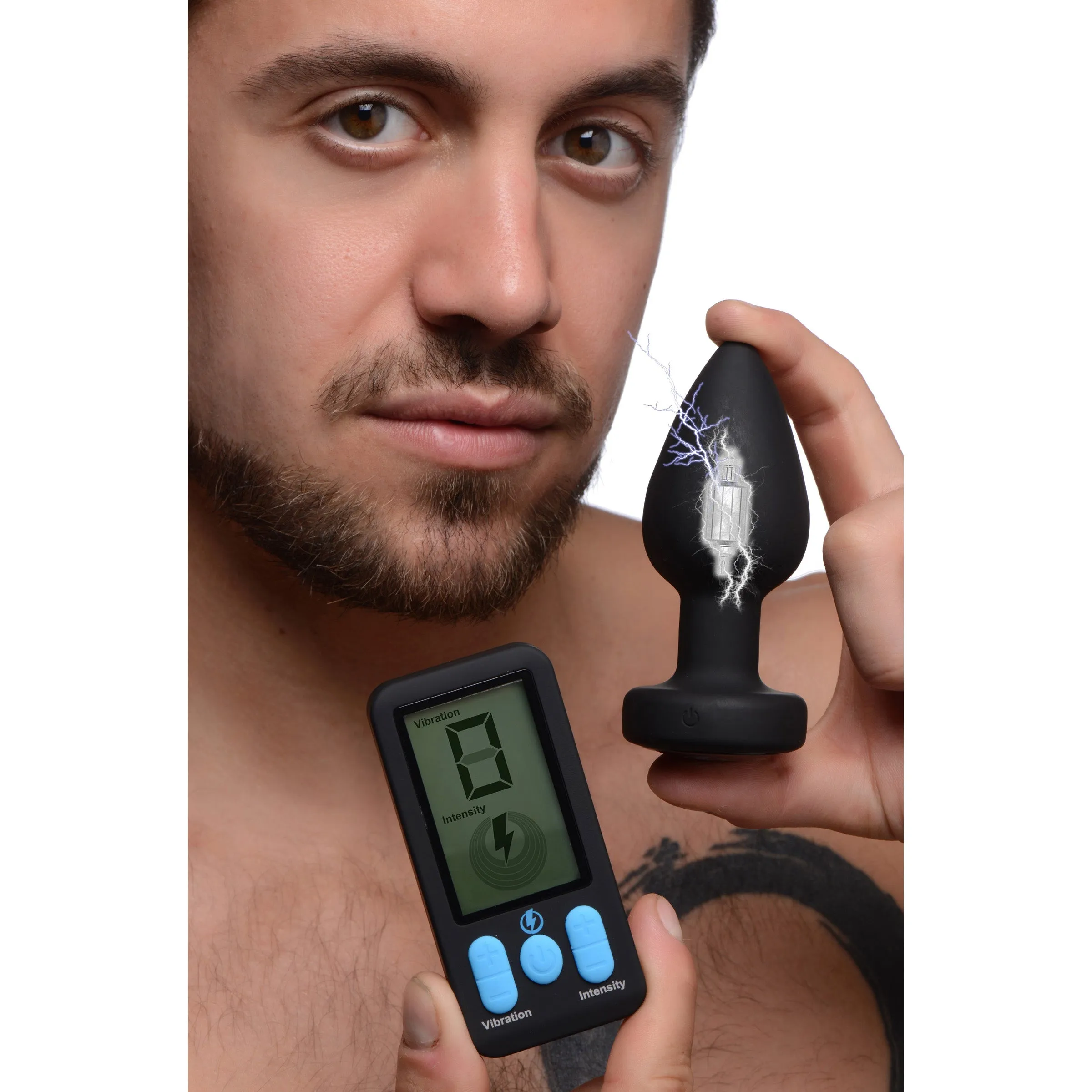 E-Stim Pro Silicone Vibrating Anal Plug w- Remote