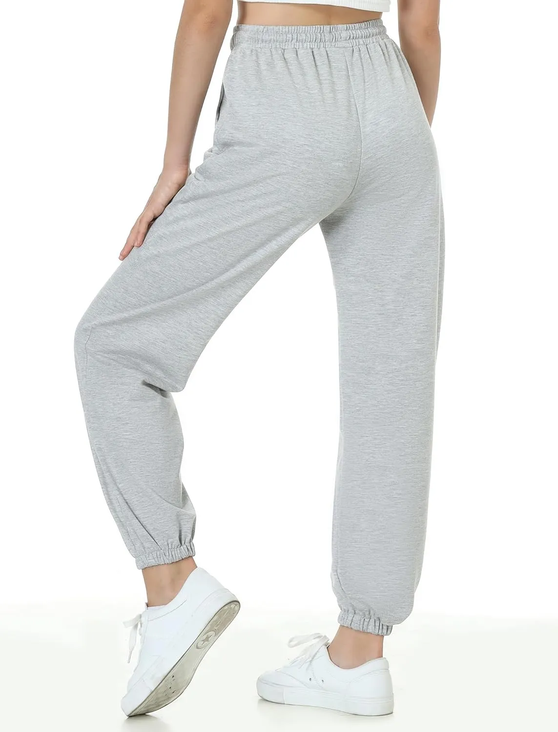EXARUS 3 Pack Girls Sweatpants Joggers Sweat Pants Letter Graphic Print with Pockets High Waisted Cute Pants