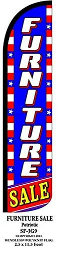 Furniture Sale Patriotic Windless Swooper Feather Banner Flag Sign