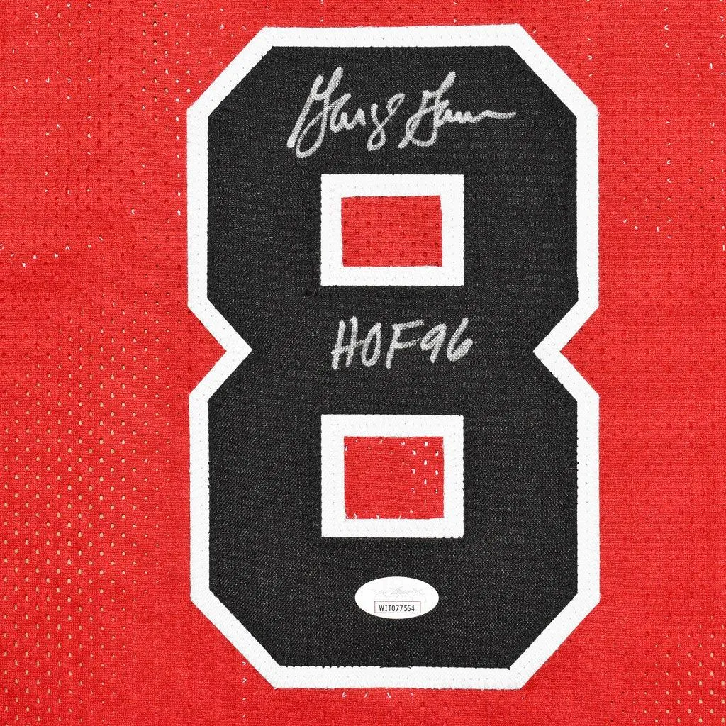 George Gervin Signed HOF 96 Inscription Chicago Red Basketball Jersey (JSA)