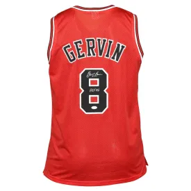 George Gervin Signed HOF 96 Inscription Chicago Red Basketball Jersey (JSA)
