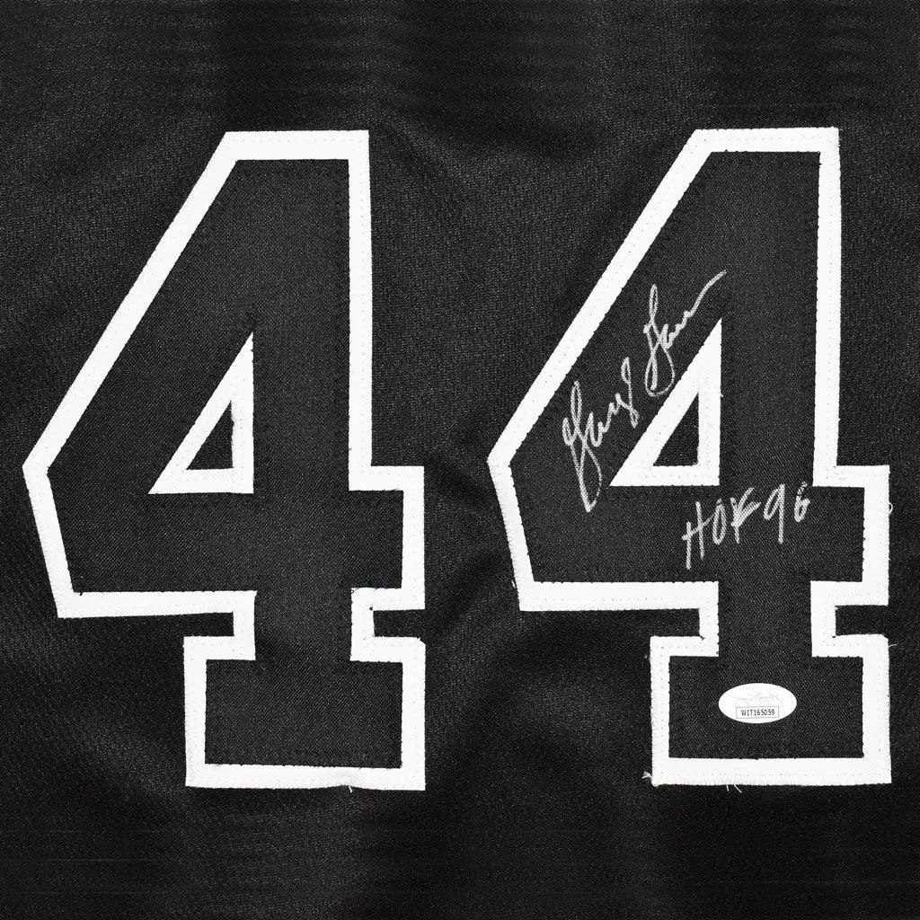 George Gervin Signed HOF 96 Inscription San Antonio Black Basketball Jersey (JSA)