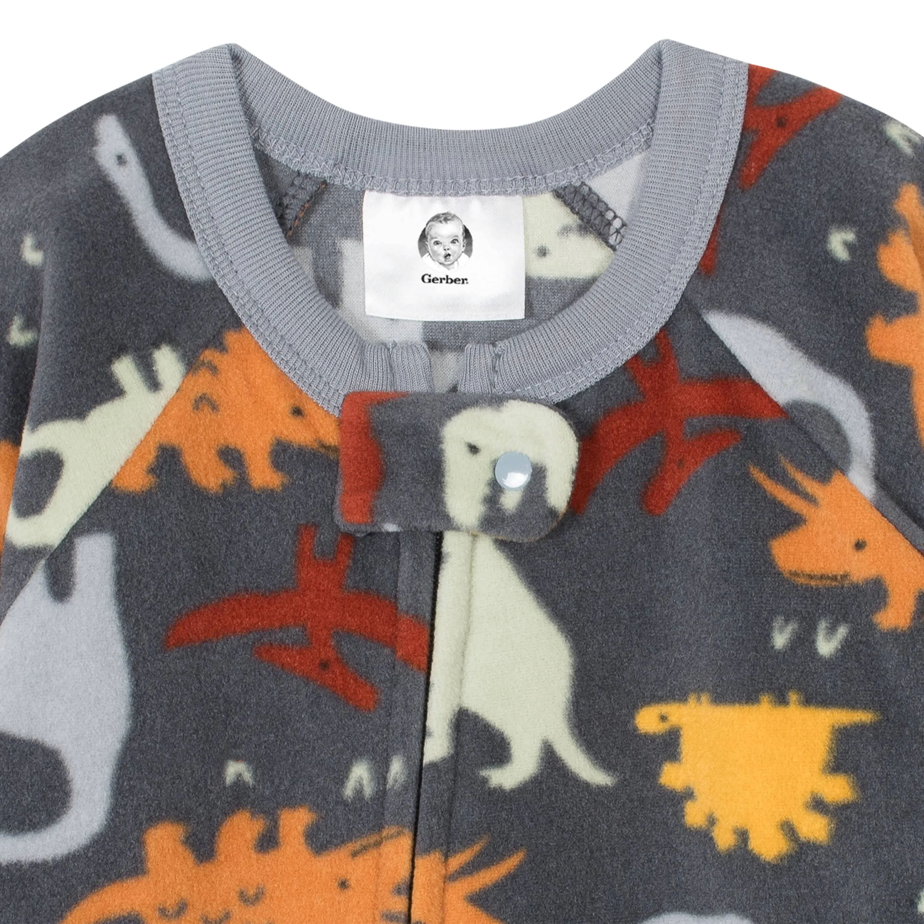 Gerber® 4-Pack Baby Boys Monkeys & Dinos Fleece Pajamas