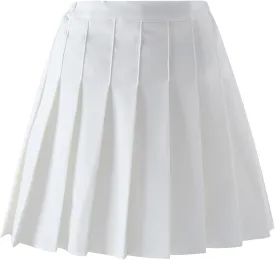 Girls' Pleated Plaid Mini Skirt with Shorts Girl Uniform School Tennis Skater Skirts Skort 2T-14Y