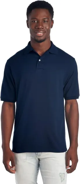 Jerzees Men's Short Sleeve Polo Shirts, Cotton Blend, Two Button Closure, Regular Fit, Sizes S-5x