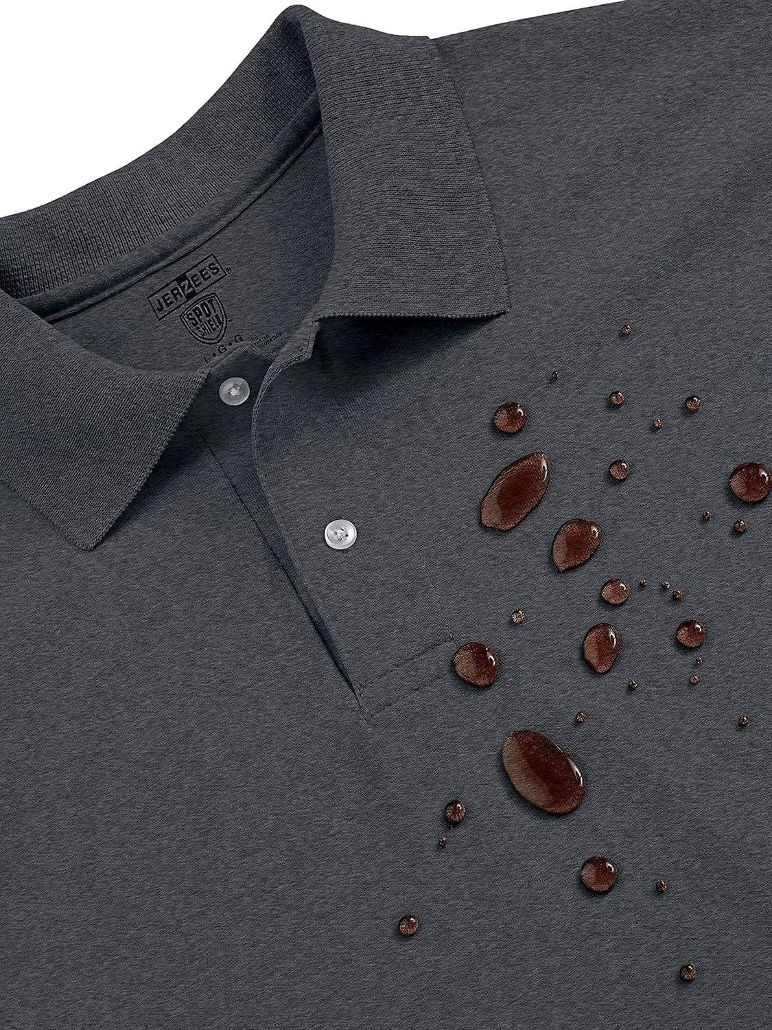 Jerzees Men's Short Sleeve Polo Shirts, Cotton Blend, Two Button Closure, Regular Fit, Sizes S-5x