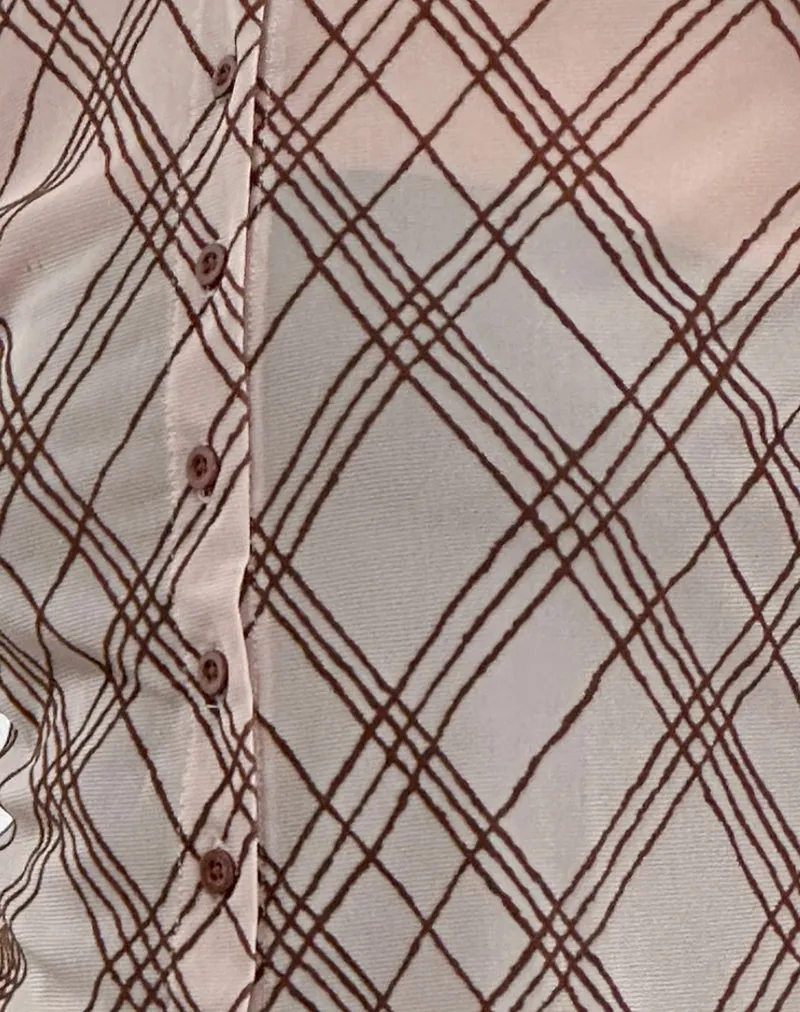 Kahula Shirt in Sketchy Stripe Nude