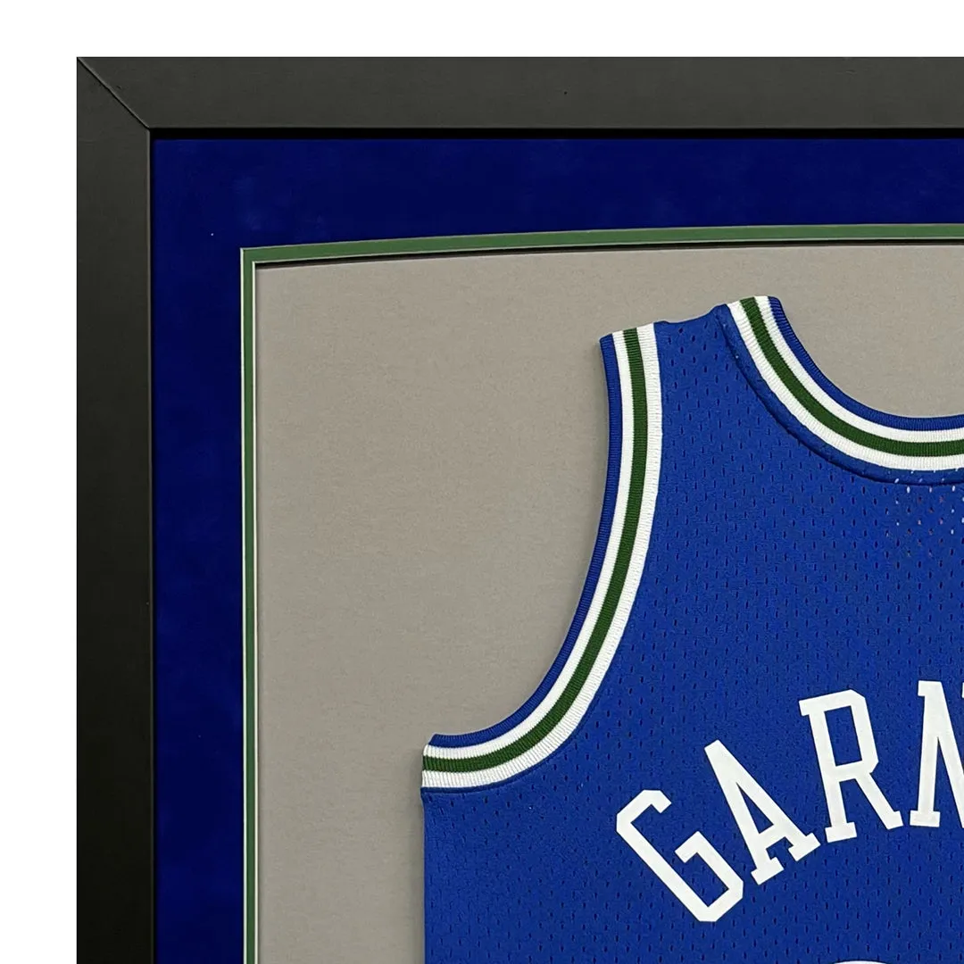 Kevin Garnett Signed Authentic NBA HOF Inscribed Custom Suede Matte Framed Basketball Jersey