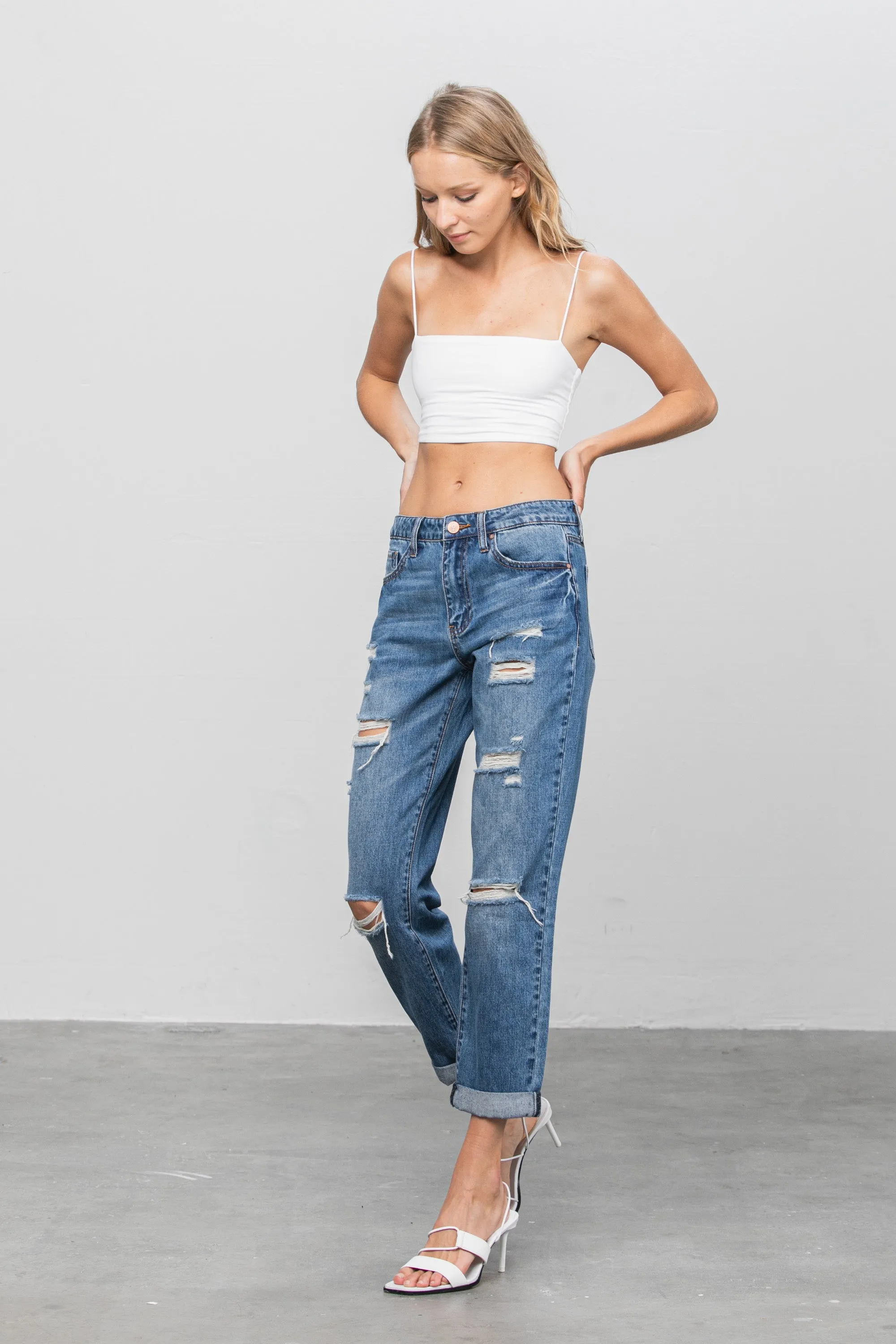 Love Dept Distressed Boyfriend Jeans