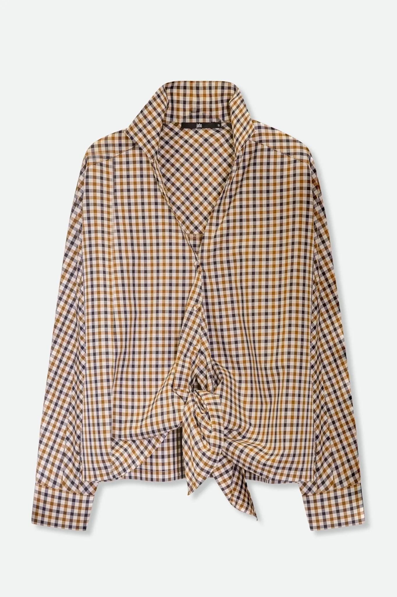 MARIE SHIRT IN 100% PREMIUM ITALIAN COTTON IN BROWN CHECK