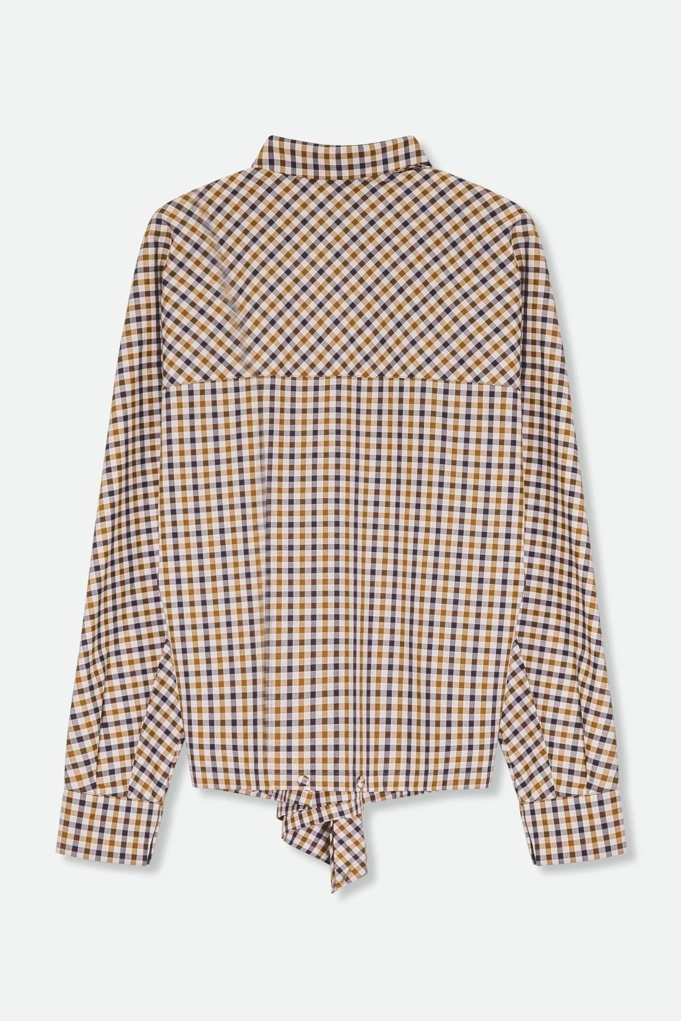 MARIE SHIRT IN 100% PREMIUM ITALIAN COTTON IN BROWN CHECK