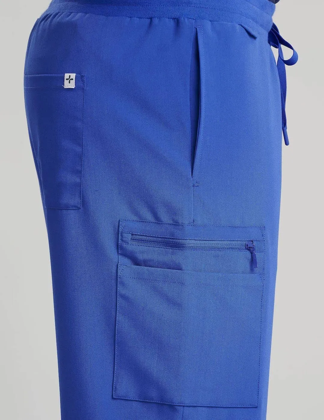 Mens 7-Pocket Straight Leg Scrub Pants - Royal Blue