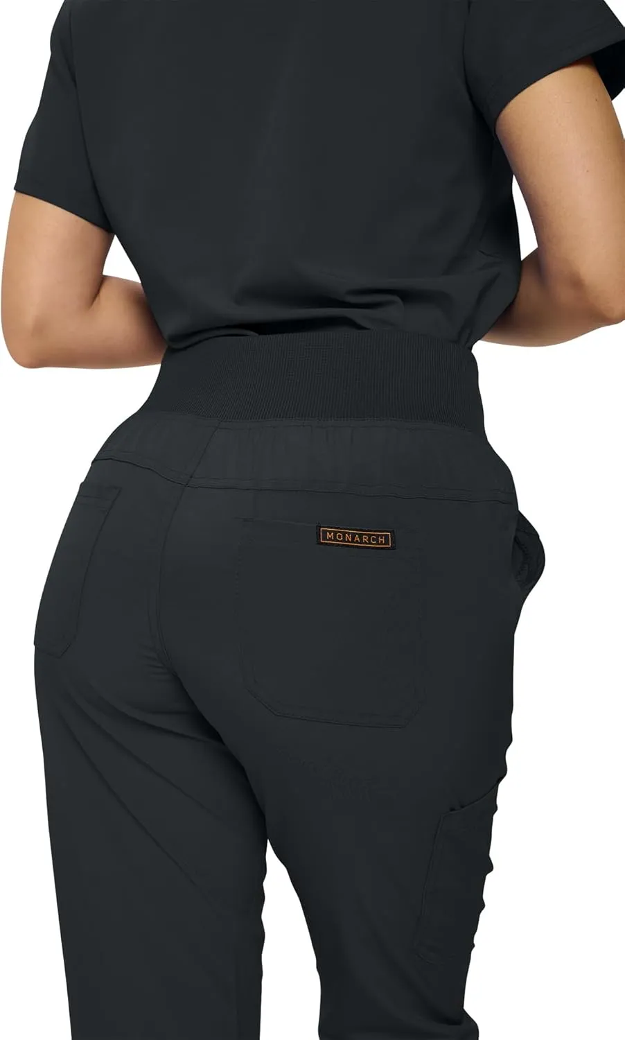 MONARCH UNIFORMS Stretchy Scrubs Women's Jogger Scrub Set In Regular and Petite Jogger Scrubs with Tuck-In Top for Women