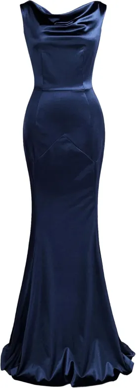 MUXXN Women's 30s Brief Elegant Mermaid Sleeveless Gowns Formal Evening Dress