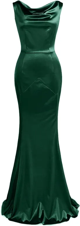 MUXXN Women's 30s Brief Elegant Mermaid Sleeveless Gowns Formal Evening Dress