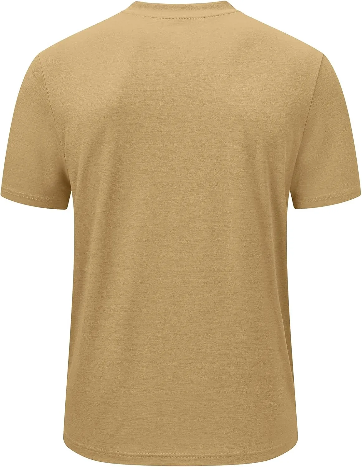 Rdruko Men's Golf Shirts Collarless Henley Dry Fit Athletic Casual Performance Blade Lightweight Polo T Shirts