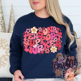 Retro PSW crewneck Pink/Red