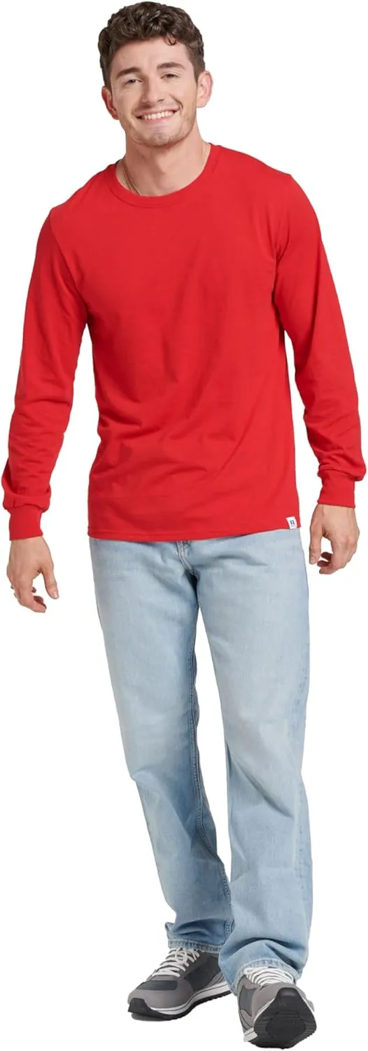 Russell Athletic Men's Dri-Power Long Sleeve Tees, Moisture Wicking, Odor Protection, UPF 30 