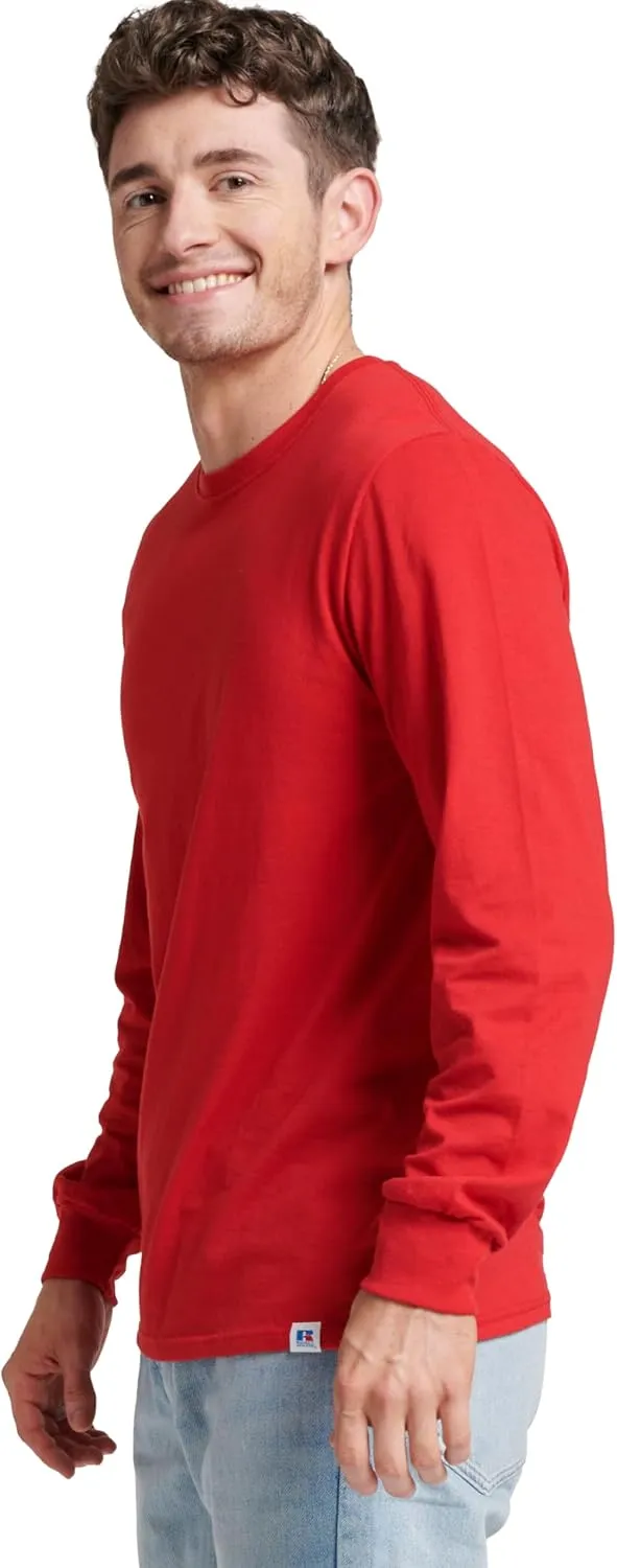 Russell Athletic Men's Dri-Power Long Sleeve Tees, Moisture Wicking, Odor Protection, UPF 30 