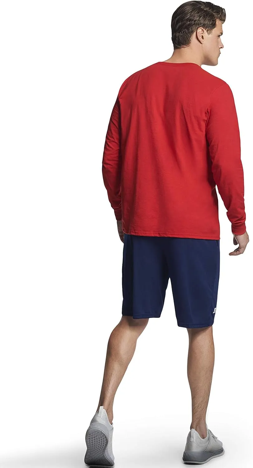 Russell Athletic Men's Dri-Power Long Sleeve Tees, Moisture Wicking, Odor Protection, UPF 30 