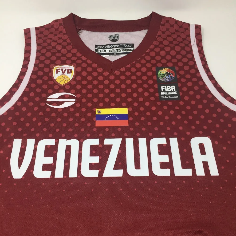 Skyros Camiseta de Basketball de Venezuela Mundial China 2019 para hombres