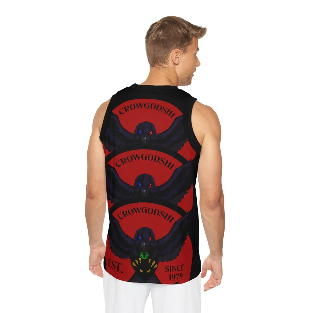Special Edition Crowgodshi Designer Basketball Jersey, BURGUNDY LOGO