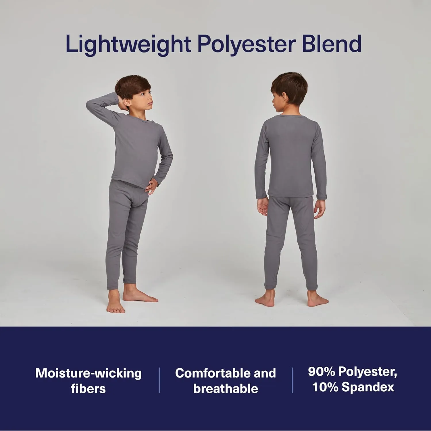 Thermal Underwear for Kids Boys Thermals Top & Bottom Set Long Underwear Base Layer Pajamas